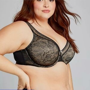 CACIQUE Modern Lace Unlined Full Coverage Bra, size 44D